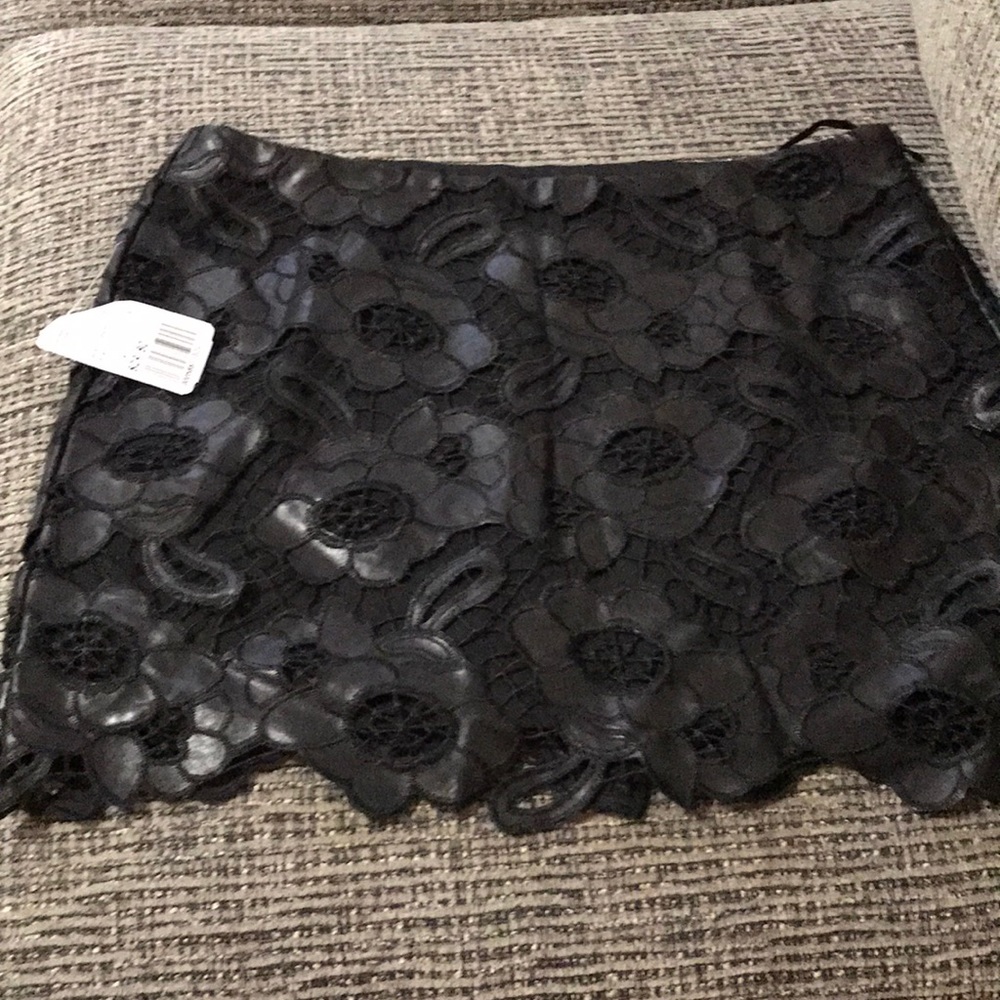 Black mini skirt